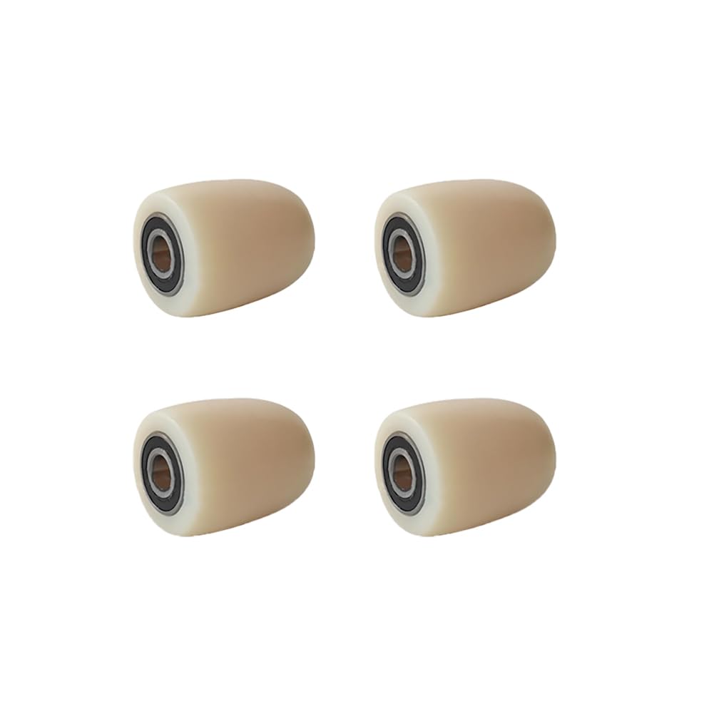 Paletten Fixierer Rad Für Hubwagen Gabelhubwagen-Rollen, Durchmesser 80mm, Breite 93mm, Eingebaute 6204 Lager, Bohrung 20mm, Nylon-Lasträder Trommel-Rad 80x93x20mm Tragfähigkeit 600KG (4 Stück)