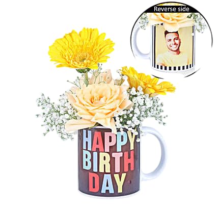 FNP Mugful Blooms of Birthday Cheer For Birthday Gift, Anniversary Gift, Women's Day Gift, Valentine's Day Gift & Gift For Special Occasion (Same Day Delivery)-image-21