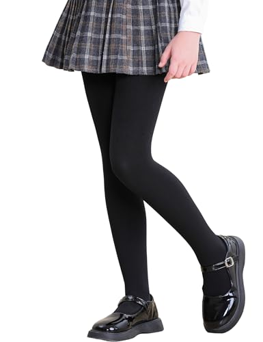 DIPUG Girls Fleece Lined Tights Winter Warm Thick Footed Leggings for Girls