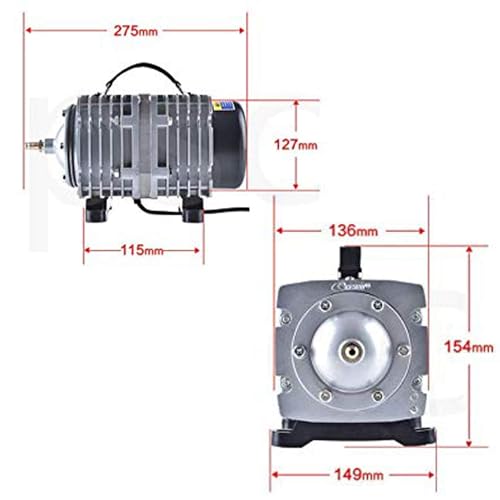 Image of Jainsons Pet Products Aquarium Air Pump for Fish Tank, Farming Biofloc, Hydroponic (ACO-008, 120W, Pressure: 0.032MPa, Output: 110L /min, Dia. of Mouth 10mm)