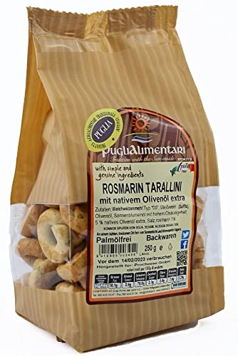 Tarallini Tradizionali mit Rosmarin, Taralli al Rosmarino, Puglialimentari, 250 g Cover
