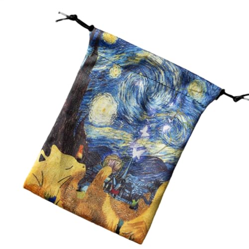 Sacchetti per carte dei tarocchi 13 x 18 cm con coulisse custodia protettiva per mazzi Oracle si adatta alla maggior parte delle da gioco dei di dimensioni standard D Refer to