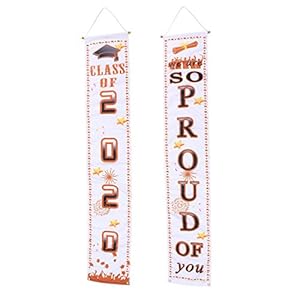 Cabilock 1 Set Graduation Banners Koppels Gedrukt Afstuderen Achtergrond Stof Banners Party Decor Muur Versiering voor…