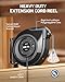 DEWENWILS Retractable Extension Cord Reel, 60FT Retractable Cord Reel, 12AWG/3C SJTOW, Lighted Triple Tap Outlets, 15A Circuit Breaker, Wall/Ceiling Mounted Heavy Duty Power Cord