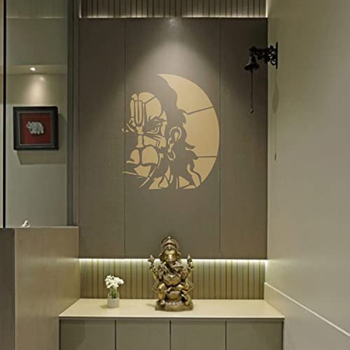Image of Kayra Decor Stencil for Wall Painting - Hanuman Ji Design Pack of 1, 24 inch x 40 inch - (KDS36003)