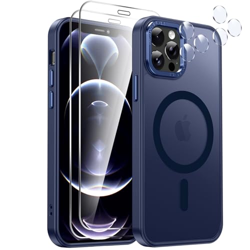LeYi for iPhone-12-Pro-Max Case with Screen Protector Camera Cover Blue - image 7