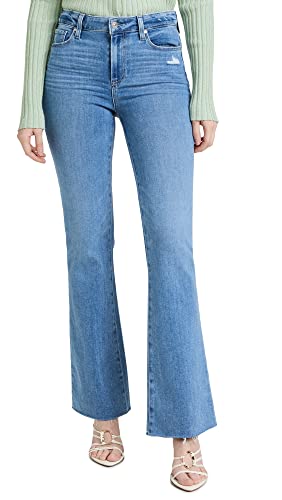 PAIGE Women's High Rise Laurel Caynon Flare Leg in Folk Distressed