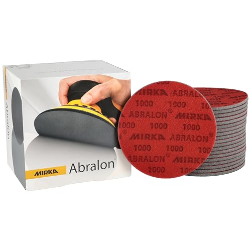 Price comparison product image Mirka Abralon Sanding Discs / Polishing Discs Ø 125mm / Hook & loop / 1000 grit / 20 pack / for sanding and polishing lacquer,  wood