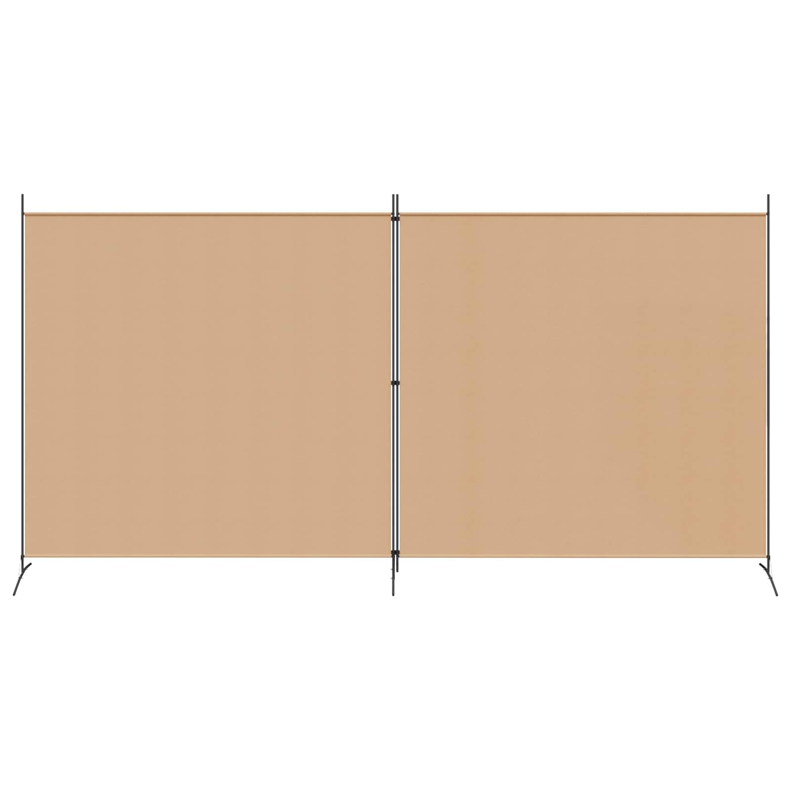 Separador de habitaciones de 2 piezas, color beige, plegable, 348 x 180 cm, independiente, para salón, dormitorio, oficina, con marco de metal estable y separación versátil de espacios