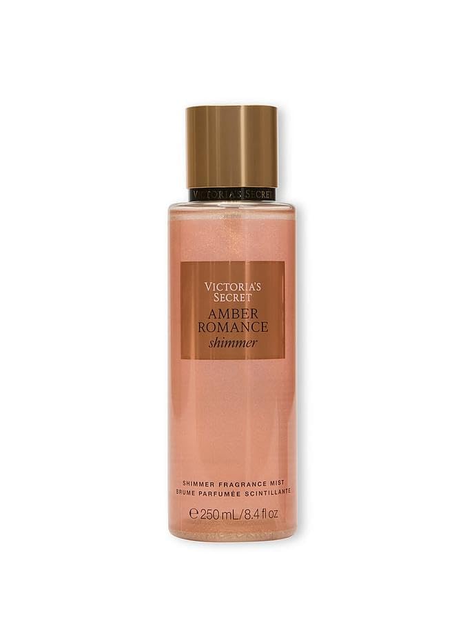 Victoria Secret Amber Romance Shimmer Fragrance Mist 250ml Long Lasting Body Spray For Women Hydrating Glow Perfume Daily Use Romantic Warm Scent Body Splash Perfume Mist For Girls Women-image-1