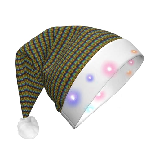 Bkdogkt Gorro de Navidad con luces para hombre y mujer, diseño de notas musicales