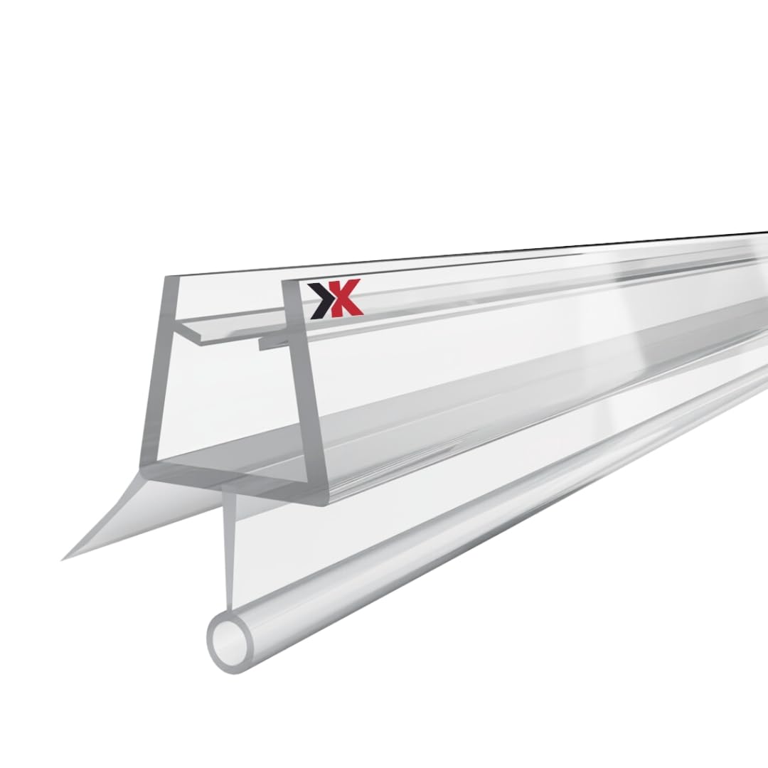 KRAUS Duschdichtung für 8-10mm Glas, 100cm - Transparent, Qualitative Duschtürdichtung/Duschlippe als Duschdichtungen für Duschtüren, kombinierbar mit einer Schwallschutzleiste Dusche