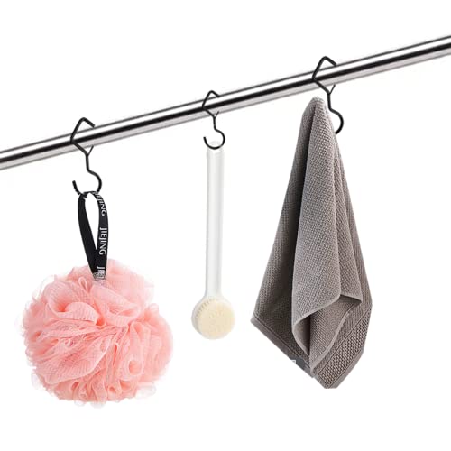 Taeekiy 10 Pcs 4 Inch S Hooks For Hanging, Windproof S Hooks Heavy Duty With Safety Buckles,S Hooks For Hanging Plants Outdoor Kitchen, Cup,Pot Rack Bathroom,Closet Hooks, Garden, Etc #TOP3