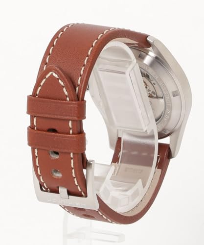 Image of Hamilton Khaki Field Automatic Men's Watch, 38mm Stainless Steel Case, Swiss Made, Silver Dial Analog Wrist Watch for Men, 100m Waterproof, Sapphire Crystal, 3-Hand Movement, Cow Leather Strap