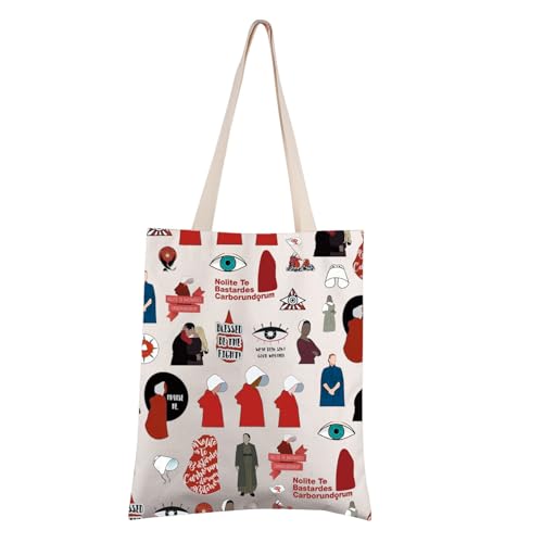 FEELMEM Handmaid TV Show Inspired Gift Tote Bag Feminist Gift Handmaid Merchandise For The Handmaid Movie Fans