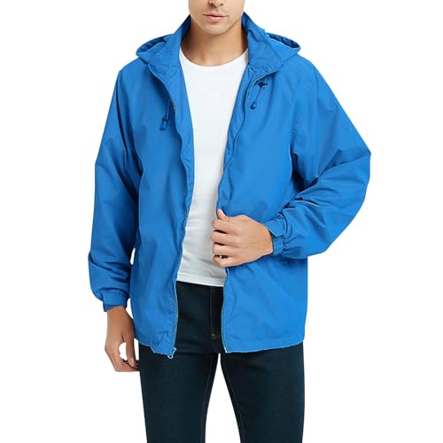 Chaqueta Rompeviento Ligera Impermeable para Hombre Azul XL miniatura 1