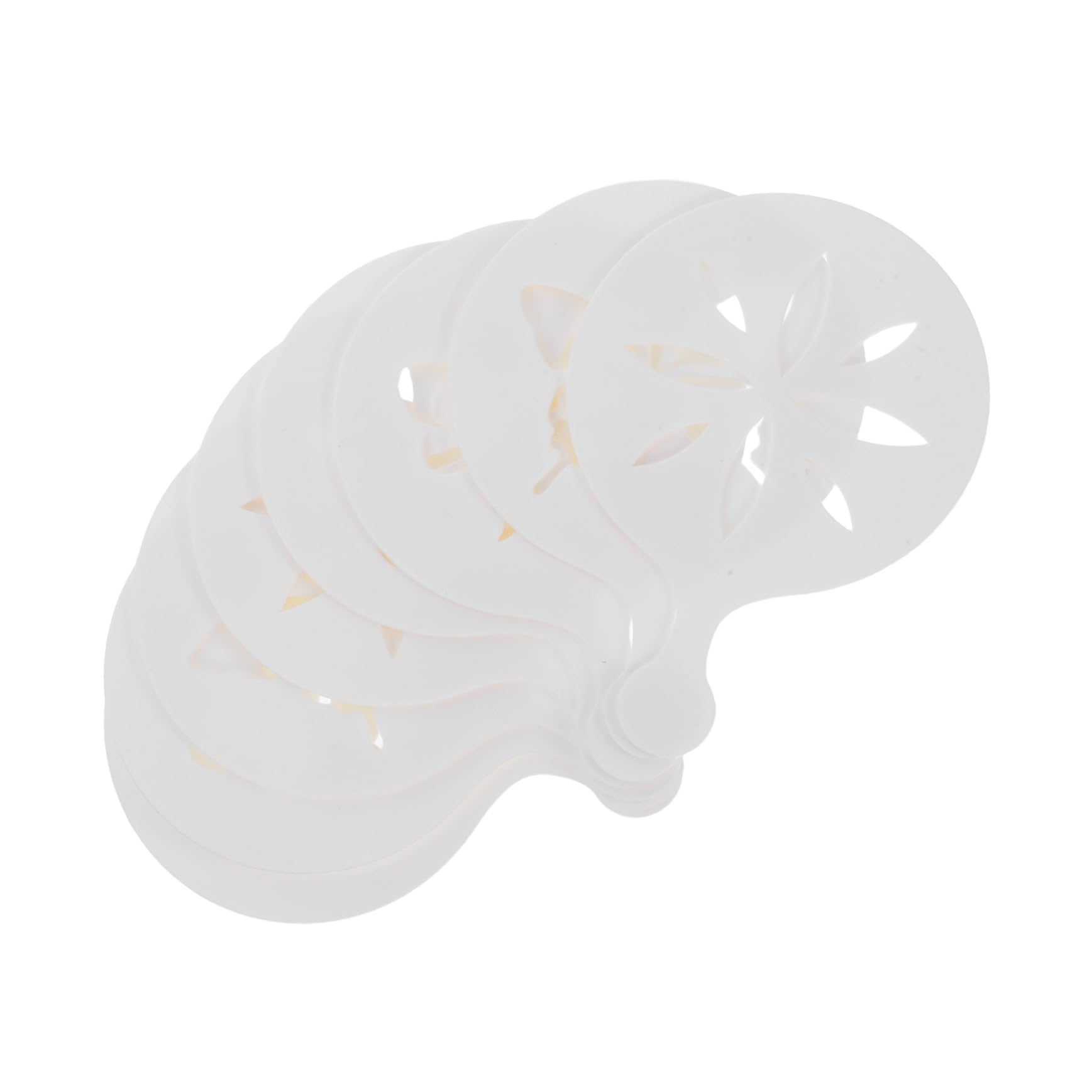 Ipetboom 8pcs Coffee Stencil Templates Reusable Plastic Latte Art Tools for Easy Decorating of Coffee Cakes Cookies Cocktails for Creative DIY Designs