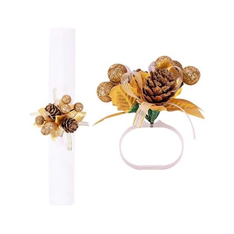 YöL 6 x Decorative Napkin Rings Set Cover