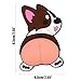 Car Door Anti Collision Protector Bumper Protector Sticker 2 Pcs PVC Cute Cartoon Stickers 3D Silicone Butt Anti Scratch Animal Funny Corgi Soft Car Body Decoration High Elasticity Protects The Paint
