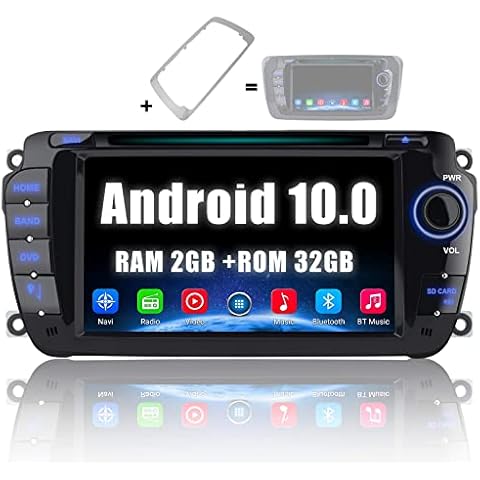 Radio Coche AWESAFE Android 10.0 2GB+32GB 7" Pantalla Táctil 2 DIN para Seat Ibiza 2009-2013 Cover