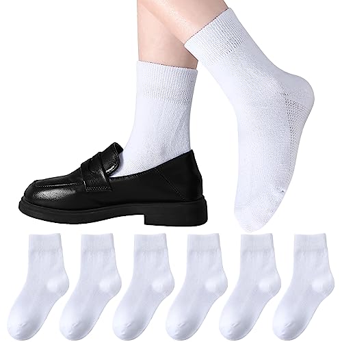 75% Off Kids Cotton Seamless School Socks - 6 Pairs