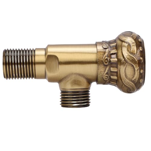 RASTKY Valvola di Arresto Ad Angolo in Rame Resistente Alla Pressione Installazione Semplice per WC del Bagno, Aspetto Elegante per la Ristrutturazione della Casa (C)