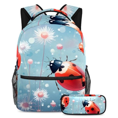 Cartable grande capacité coccinelle rouge pour une rentrée scolaire sereine