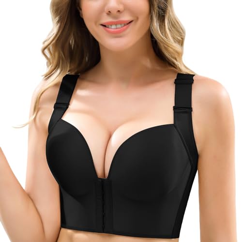 Soutien-gorge push-up à bretelles larges pour maintien dos lisse
