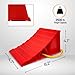 HOXWELL 2 Pair Wheel Chocks for Travel Trailers, Non Slip Heavy Duty Red Wheel Chock with Rope, Lightweight Wheel Stoppers for Cars Campers Trucks RVs, Easy to Carry & Suitable for Most Tyre Sizes