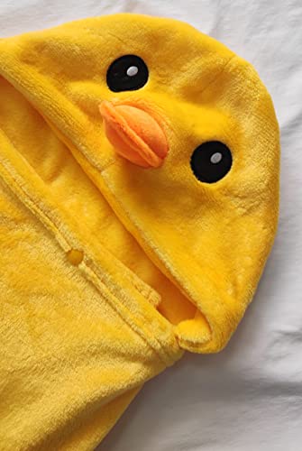 Image of TONWHAR 0-4 Years Toddlers' And Kids' Boys Girls Animal Face Hooded Blanket Baby's Bathrobe,Unisex Baby Plush After Bath Blanket