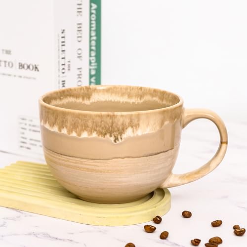 hengshukeji Large 24 OZ/700ml Ceramic Coffee Mugs,Soup Bowls with Handles,Extra Big Jumbo Tea Cup Mug for Office and Home - Image 3