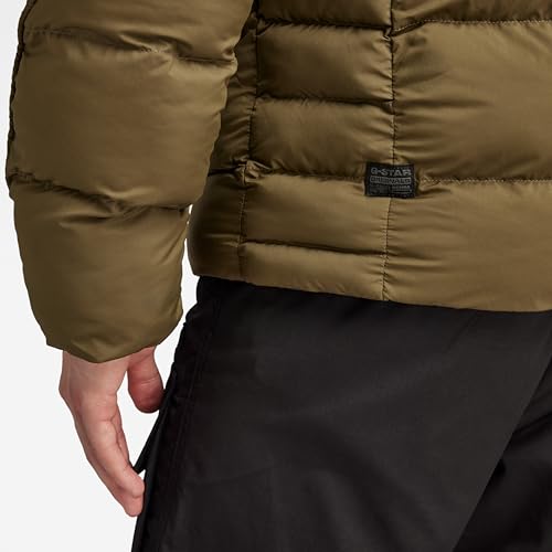 G-Star RAW Herren G-Whistler Padded Hooded Jacke, Grün (dark olive D20100-D199-C744), L – Ansicht 5