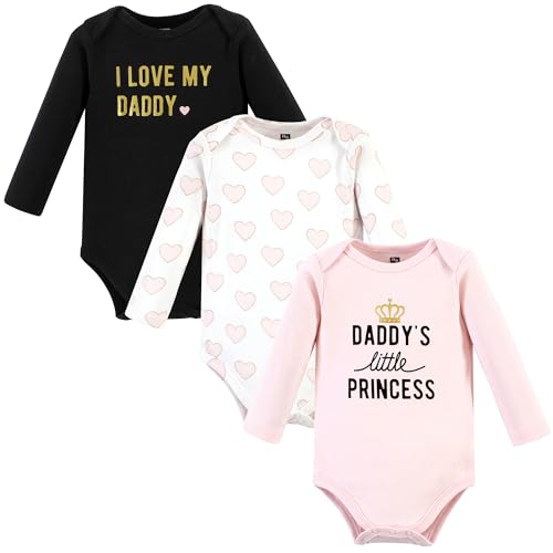 Image of Hudson Baby Baby Girls' Cotton Long-sleeve Bodysuits 3-pack