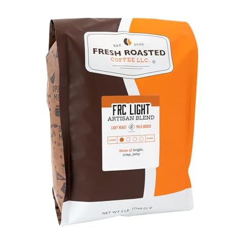 Fresh Roasted Coffee, FRC Light Roast Blend, 5 lb (80 oz), Kosher, Whole Bean Cover