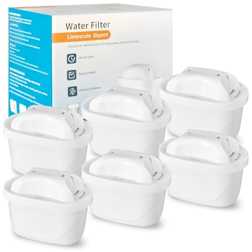 VIBINHO 6 Piezas Cartucho De Filtro De Agua De Repuesto Compatible con Brita Maxtra+, Aquaphor, Style, Elemaris, Reduce Metales Pesados e Impurezas