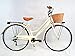 Bicicletta da Donna Bici da Città City Bike da Passeggio 28'' con Cambio Vintage Retro' Beige Cesto Vimini
