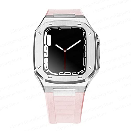 Kit modification Apple Watch 45mm luxe : le cadeau idéal avec boîtier métal pour iWatch 8 7 6