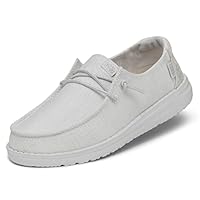 Hey Dude Wendy Youth Glitter Moc Toe Shoes, Cloud Dust, 36 EU