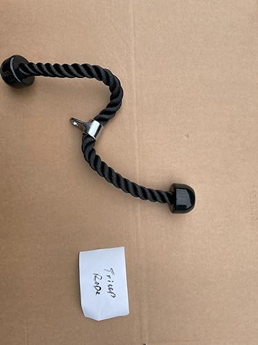 Triceps Rope Nylon Twisted Attachments Pulley System Pull Down Rope Carabiner With Non-Slip Handles, Lats, Biceps, Triceps - Image 3