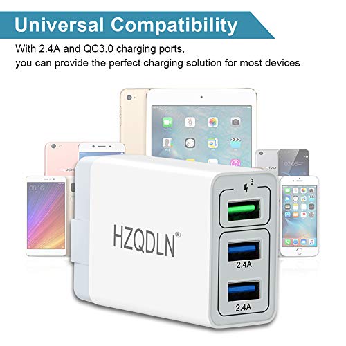 Fast Wall Charger QC 3.0 USB Quick Charge 3 Ports Tablet iPad Phone Charger Adapter Travel Plug Compatible iPhone X/Xs/XS Max/XR/8/8+/7P/7/6/5 Samsung S8/S7/S6/Edge/LG HTC - Image 6