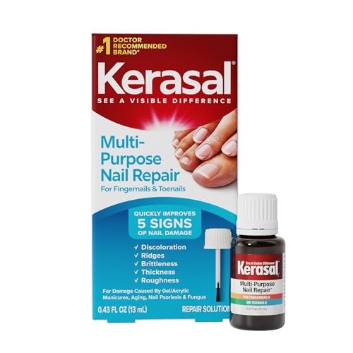 Kerasal Multi-Purpose Nail Repair, Nail Solution for Discolored and Damaged Nails, 0.43 fl oz