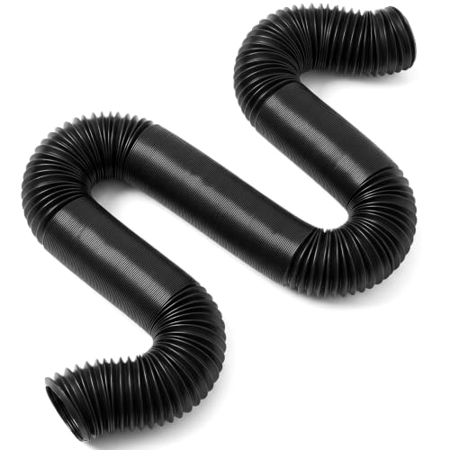 Glooglitter 4 in Outer Diameter x 15 ft Flexible Landscaping Drain Pipe Solid Expandable Drain Pipe...