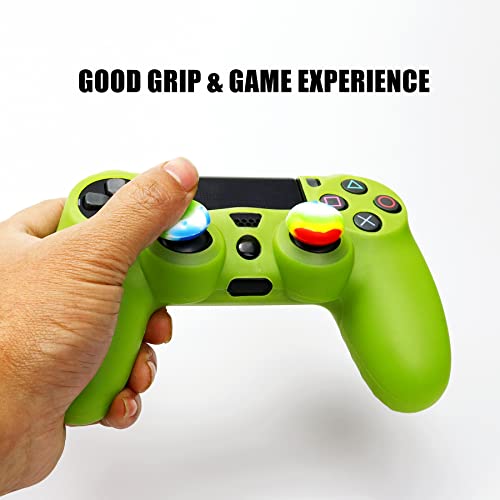 Image of Ps4 Skin, Anti-Slip Shell Cover Case with 10 Joystick Grips Silicone Cover Sticker for PlayStation 4 Controller