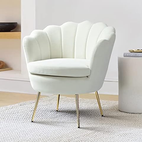 FABRICATION HAUS Velvet Tub Chair with Seashell Back Cover