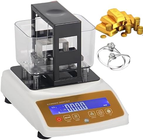 Digital Gold Tester Machine, Precious Metal Purity Detector, Platinum Density Meter, Max 1200g, 0.001g Accuracy, Accurate Laboratory Testing, Jewelry & Metal Analysis Tool