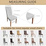 Chair Covers for Dining Chairs, Dining Room Chair Covers Set of 6, Stretch Kitchen Chairs Covers, Removable Washable Dining Chair Covers for Home Kitchen Banquet Hotel Ceremony - Image 4