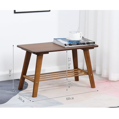 Tabouret à chaussures multifonctionnel banc de rangement en bois