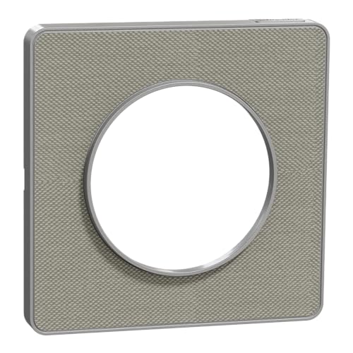 Schneider Electric - Odace Touch - Plaque de finition Kvadrat 1 poste - Perle/Alu - S530802KG