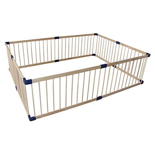 Jolan Baby Playpen Wooden,Toddler Child Safety Activity Center Fence,Indoor and Outdoor Anti-Fall Playpens for Babies,Foldable Baby Fence,Breathable/Durable Crawling Playpen,140×200cm