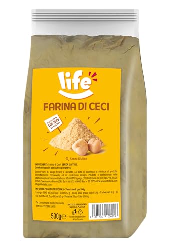 Life | Farina di Ceci, Farina Senza Glutine Ricca di Fibre e Proteine, Versatile per le tue Ricette,...